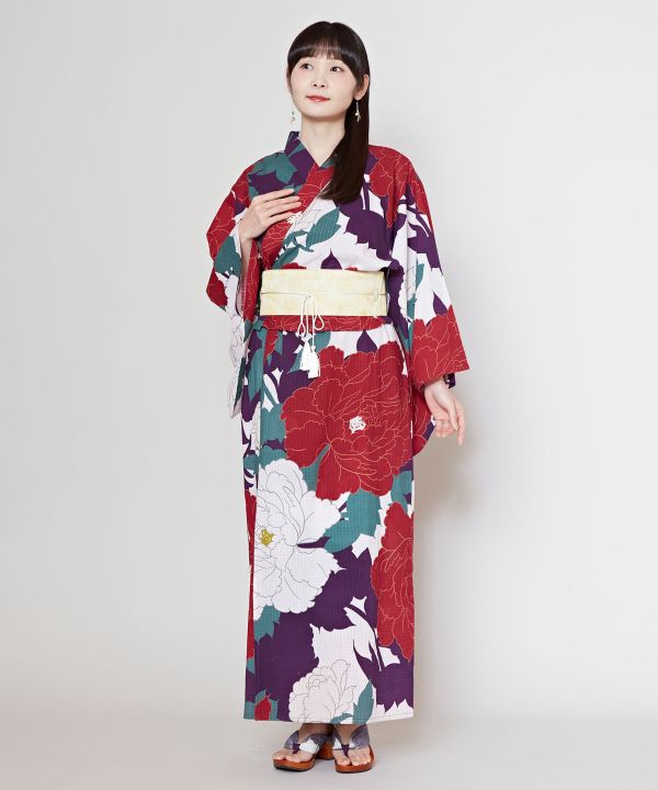 夏華二部式浴衣【ＵＶカット加工】